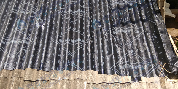 Asbestos Sheet Waterproofing - Crack Repair